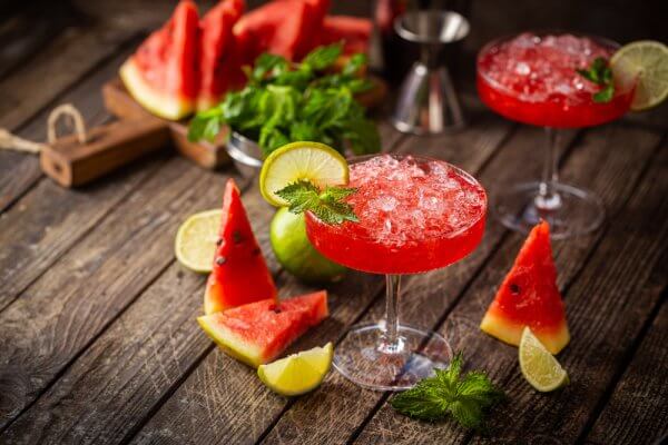 Frozen Watermelon Margarita cocktail 