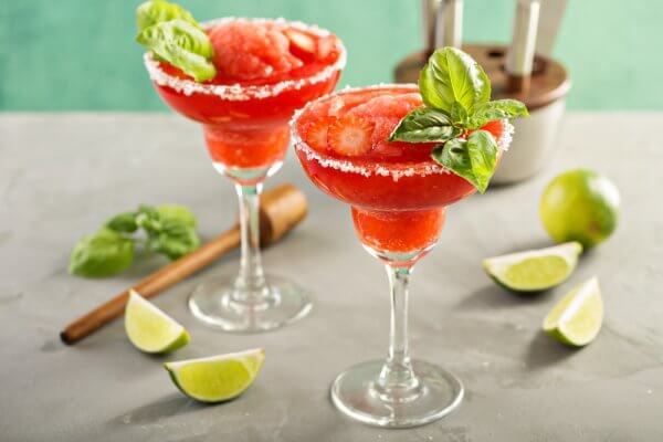 Strawberry Basil Margarita cocktail 